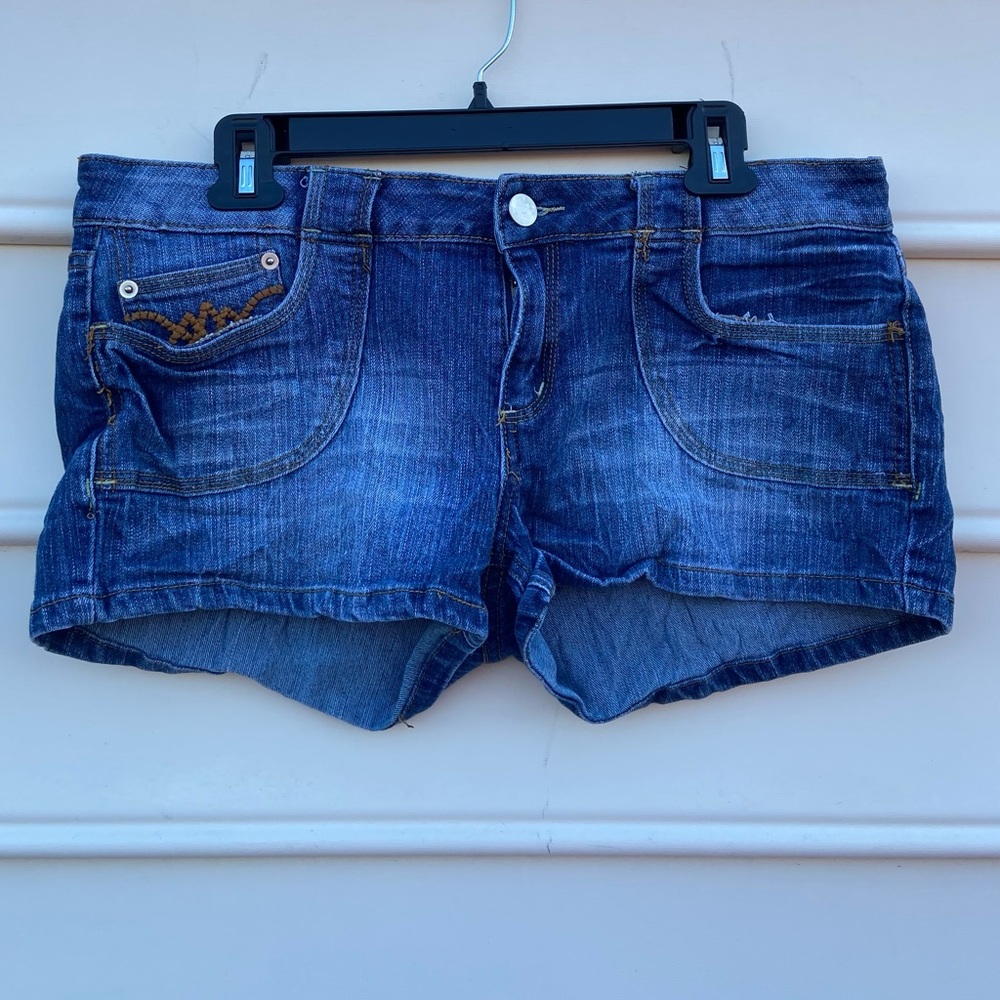Rocks & indigo denim jeans shorts low size 13.